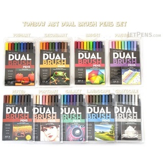 Tombow ABT dual brush pen set 10 I ปากกาหัวพู่กันแพ็ค 10 สี