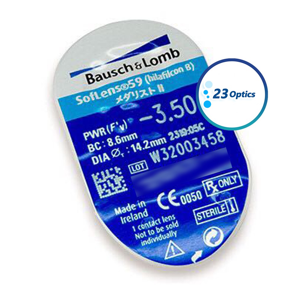 Bausch&Lomb SofLens 59 บอชแอนลอม ซอฟเลนส์ คอนแทคเลนส์รายเดือน (1 กล่อง :3 คู่) - รูปที่ 2