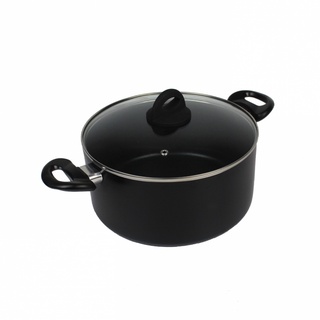 Bighot Koch Kitchen หม้อต้มพร้อมฝา Non-Stick 26ซม.  GENKI-SUPOT26 สีดำ