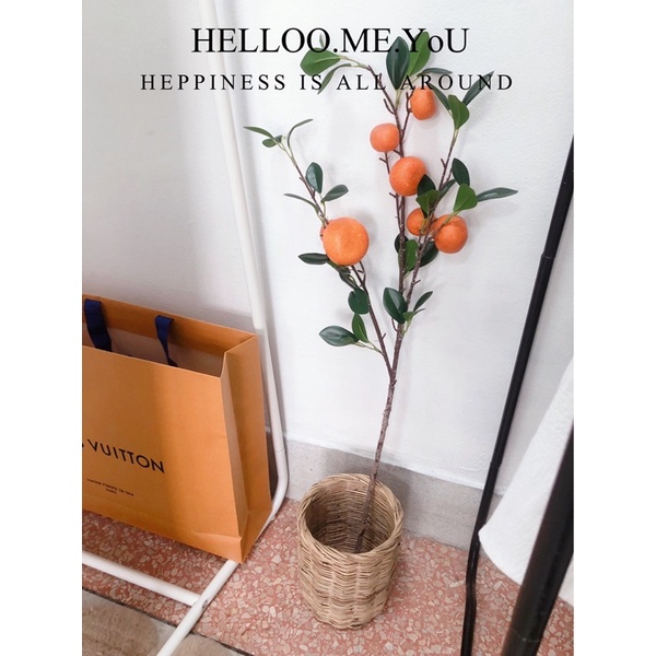 [พร้อมส่ง] กิ่งส้มปลอม ก้านส้มปลอม ต้นส้ม ตกแต่งบ้าน ตกแต่งห้อง