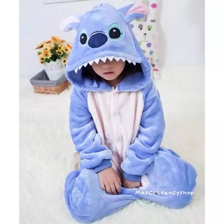 [มี COD] ชุดนอนมาสคอต เด็ก สติช สีฟ้า (stitch)