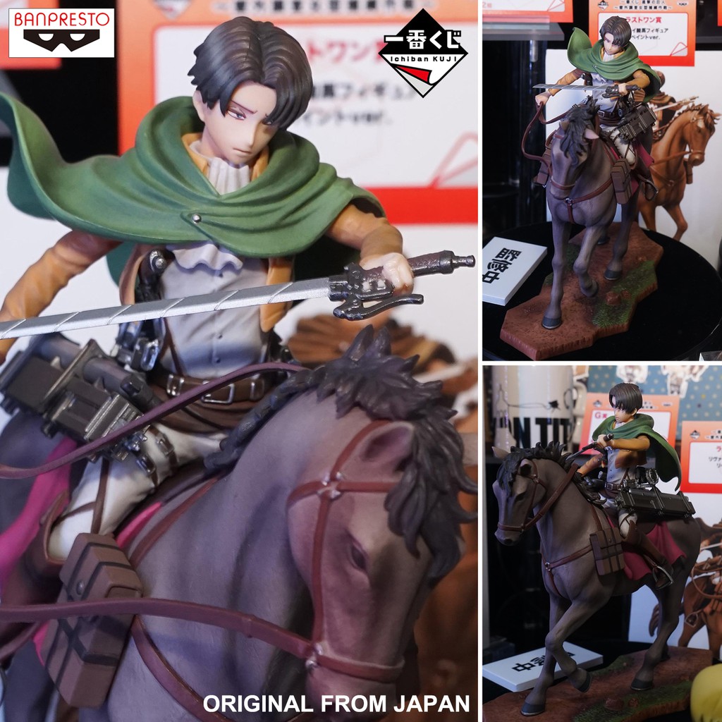 Figure งานแท้ Original Banpresto Ichiban Kuji Attack on Titan ผ่าพิภพไททัน Levi Ackerman Horseriding รีไวล์ แอคเคอร์แมน