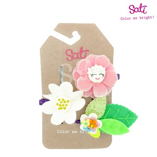 SATI - กิ๊บหนีบผม - ML. FLOWER WITH LEAF FCF106