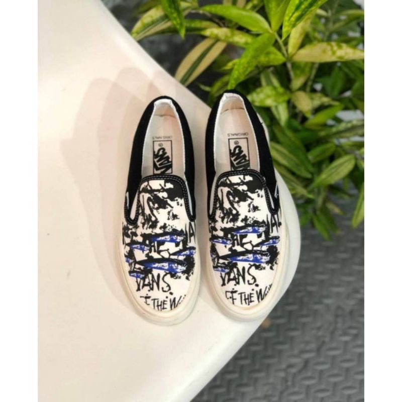 รองเท้าสลิปออน Vans Vault OG LX Ralph Steadman Blue Tuna นําเข้าจากจีน