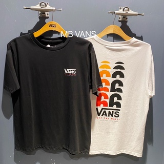 Vans เสื้อยืดกีฬาคอกลมลําลองสีดําและสีขาวสําหรับผู้ชาย Vn0A5F3Fblk/Vn0A5F3Fwh