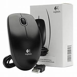 USB Optical Mouse LOGITECH (B100) Black ประกันร้าน 3 ปี
