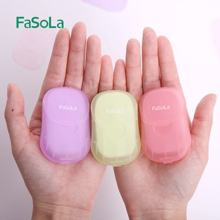 🔥ลดล้างสต๊อก🔥FaSoLa สบู่ 50 แผ่น/กล่อง (กลิ่นหอมอ่อนๆ)🔥พร้อมส่ง🔥สบู่ สบู่แผ่น สบู่กระดาษ กลิ่นกุหลาบ ชาเขียว ลาเวนเดอร์