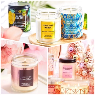 เทียนหอม 1 WICK BATH &amp; BODY WORKS  WHITE BARN 1 WICK CANDLE เทียนหอมกลาง ขนาด198 g.  มี 40 กลิ่นหอมให้เลือกตามชอบใจค่ะ