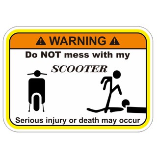 สติกเกอร์เตือนห้ามใกล้scooter