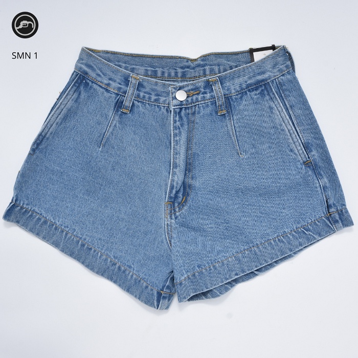 SMN1 SMN3 กางเกงยีนส์ ขาสั้น ผู้หญิง Woman Lady Denim Shorts (Gasoline & Garage) ปั๊มน้ำมันแก๊สโซลีน (SMN)