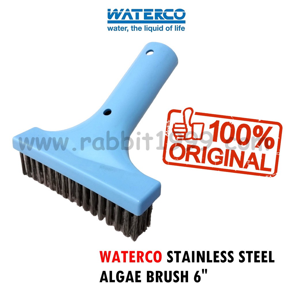 WATERCO STAINLESS STEEL ALGAE BRUSH 6'' - algae brush pool / WATERCO Algae Brush - 6 INCH / Pool Mai