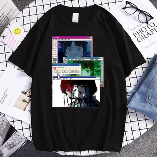 [COD] ขายดี เสื้อยืดลําลอง พิมพ์ลาย Serial Experiments Lain แฟชั่นฤดูร้อน สไตล์สตรีท สําหรับคู่รัก