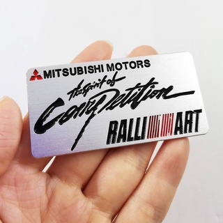 Ralliart สติกเกอร์อลูมิเนียม ลายตราสัญลักษณ์ สําหรับติดตกแต่งรถยนต์