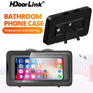 Hdoorlink ที่วางโทรศัพท์ ห้องน้ํา กันน้ํา บ้าน ผนัง มีกาวในตัว หน้าจอสัมผัส เคสโทรศัพท์ เชลล์ ฝักบัว ซีล จัดเก็บ ที่ยึด สําหรับ Iphone