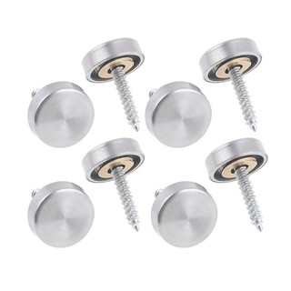 16 mm Stainless Steel Mirror Nails Screw Cap (8 Pieces) TH