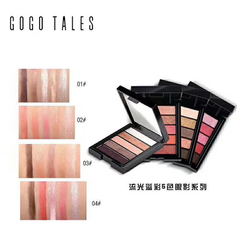 gogo tales อายแชโดว์ 6 สีเอิร์ ธ ไวน์แดงเกรปฟรุ้ตอายแชโดว์สีส้มมุก GT43