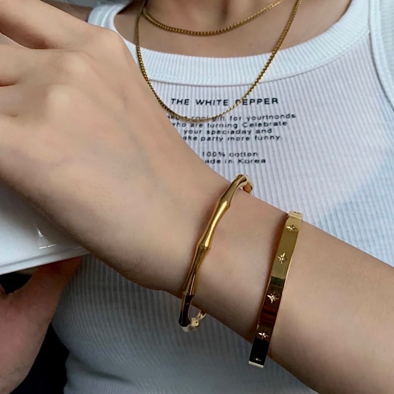 Meraki. Juliana Bracelet (Stainless Steel) สามารถปรับขนาดได้ กำไลข้อมือสแตนเลส Nickel free, Waterproof