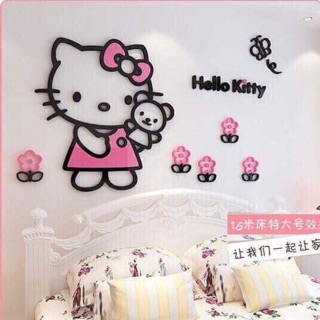 Hello Kitty แผ่นอะคริลิก 3D ขนาด 50*80 cm