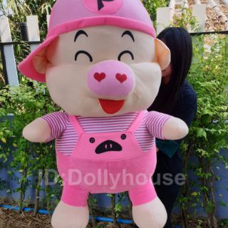 ตุ๊กตาหมูอ้วน ตัวใหญ่ สีชมพู ขนาด 80cm. น่ารักมากนุ่มมาก