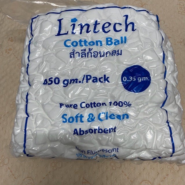 Lintech สำลีก้อนกลม (450g)