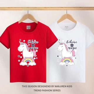 K-2055-SHORT เสื้อยืดแขนสั้น คอกลมเด็ก ผ้านนิ่มใส่สบาย ลายน่ารักใส่ได้ทั้งหญิงและชาย **ปลีก-ส่ง
