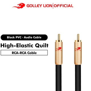 Golley LION RCA สายเคเบิลแจ็คเสียง RCA ตัวผู้ เป็นตัวผู้ สําหรับเครื่องขยายเสียง ลําโพง สายซับวูฟเฟอร์