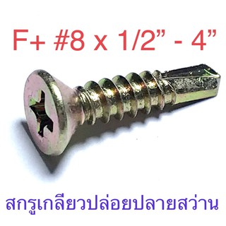 สกรูเกลียวปล่อย ปลายสว่าน F+ #8