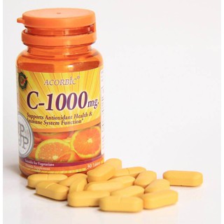 Acorbic C 1000 mg วิตามินซี 1000 มก 🍊🍊เสริมสร้างภูมิคุ้มกัน ไม่ป่วยง่าย แข็งแรงยิ่งขึ้น ของแท้ 100% 🍊🍊มี อย.กันปลอม