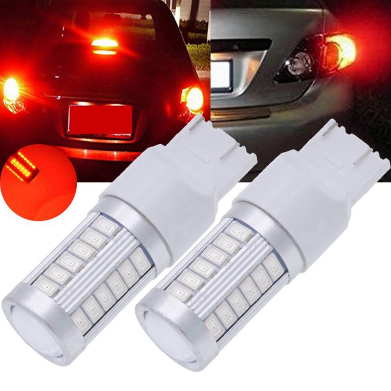 7443 T20 Led Bulbs Red 900 Lumens Super Bright Turn Signals Light Brake Stop Parking Light Back