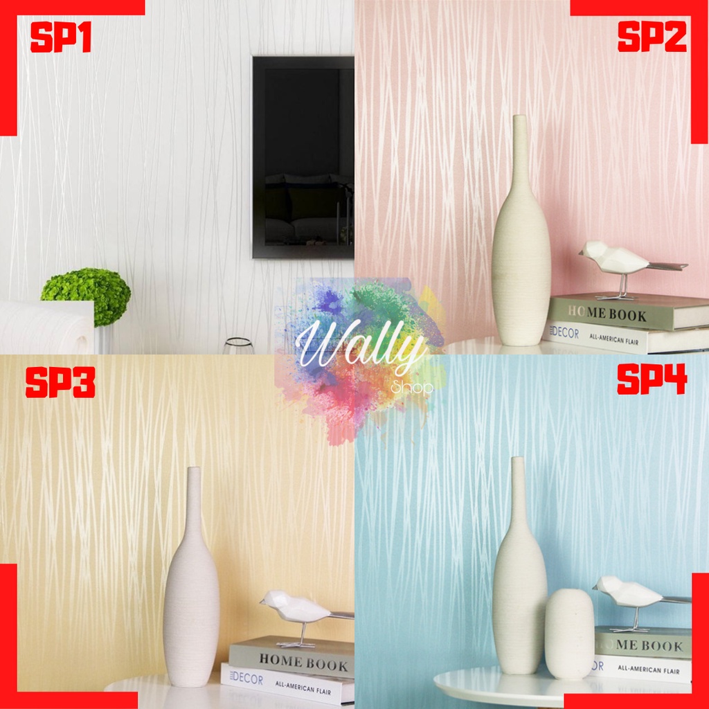 Wallpaper วอลเปเปอร์ติดผนังมีกาวในตัว สติ๊กเกอร์ตกแต่ง - ลายเรียบหรู/สีพื้น (45cm x 1m) [สั่ง10เมตรลดเหลือเมตรละ17]