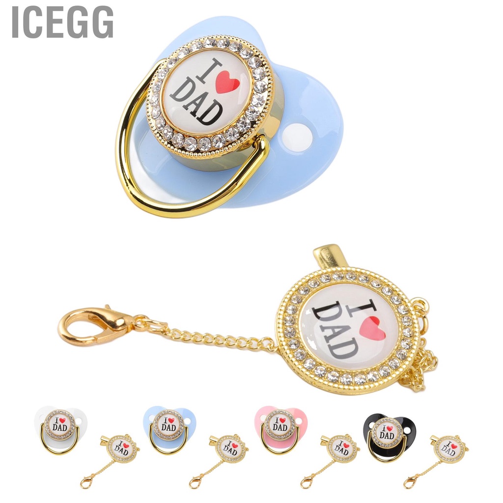 Icegg Baby Soother Pacifier BPA Free Sturdy Silicone for Jaw