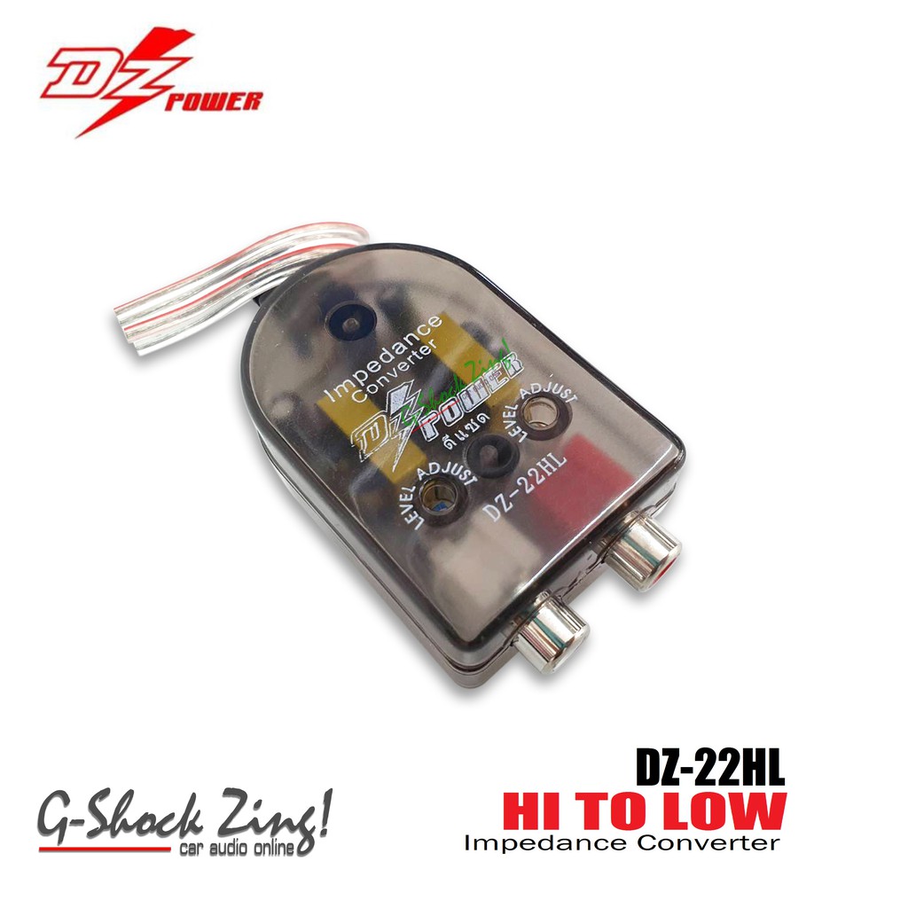 DZ POWER กล่องแปลงสัญญาณเสียง HI TO LOW จากหลังวิทยุเดิมให้เป็นหัว AUX RCA ได้โดยใช้วิทยุเดิม DZ POW