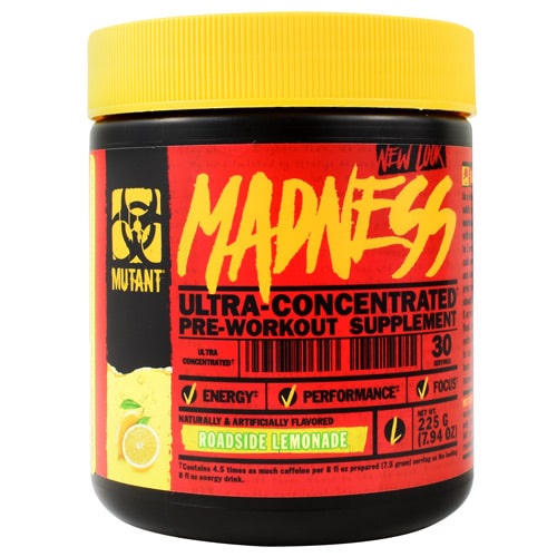 Mutant Pre workout Madness 225 g.มูแทนท์ เมสเนส ขนาด225กรัม ออกกำลังยาวนาน