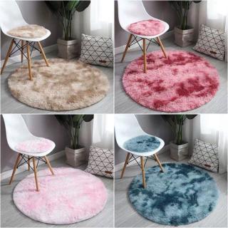 Round carpet hanging basket cushion Nordic ins wind bedroom bedside blanket chair blanket hanging chair plush swivel chair mat