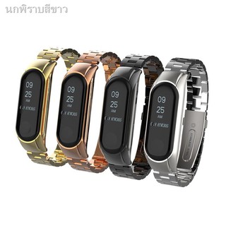 🎁เตรียมจัดส่ง💌✉✇สายรัดข้อมือสแตนเลสสตีลสายคล้องข้อมือ Xiaomi Mi Band 5 miband 2 3 4 สายรัดข้อมือ Replacement Wrist Ba