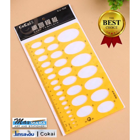 (Maxmara Art & Stationery) K003 Business Classic Ruler Drawing Template Geometri Drawing Elliptic Cu