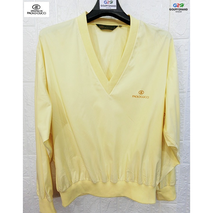 Paolo Gucci แท้ อก50 เสื้อสเวตเตอร์แขนยาวคอวีเท่ห์คลาสสิก