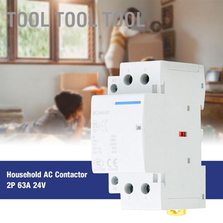 เครื่องมือ 2P 63A 24V 220V / 230V 50 / 60Hz เครื่องครัว Ac ตัวแปลง Din รางเมาท์ 1NO 1NC