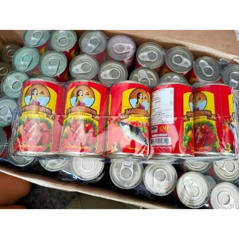 ตราแม่พิมพ์ ปลาแมคเคอเรล 1 ลัง 100 กระป๋องMaepim Mackeral Fish Canned