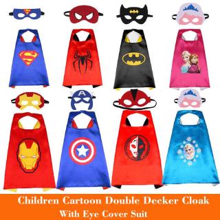 Kid Superhero Cloak Birthday Party Supplies Party Favor Halloween Christmas Costume Dress Up Girl Boy Cartoon Anime Cosplay