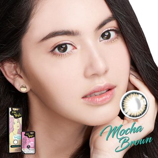 Lollipop Contact Lens On Style Mocha Brown ลอลลิป๊อป คอนแทคเลนส์ ออนสไตล์ มอคค่า สีนำ้ตาล สายตาปกติ