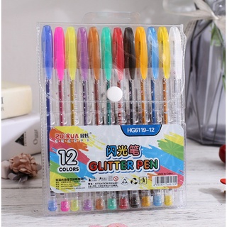 ปากกากลิตเตอร์ 12 สี และ 24สี GLITTER PEN 12 COLORS