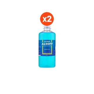 Alsoff Alcohol Hand Sanitizer Solution 450 mL แอลซอฟฟ์ แฮนด์ซานิไทเซอร์ โซลูชั่น ขนาด 450 มิลลิลิตร 2 ขวด