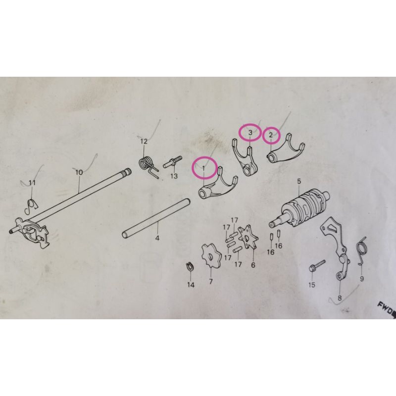 อะไหล่พวงมาลัย Honda Raider HX135 E-10