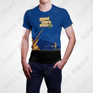 เสื้อยืดแขนสั้นลําลอง พิมพ์ลายอนิเมะ Grand Theft Auto GTA 3D แฟชั่นฤดูร้อน สําหรับผู้ชาย และผู้หญิง 2023