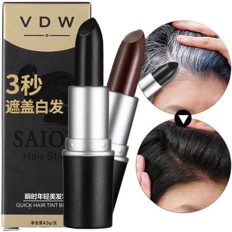 พร้อมส่ง VDW SAION HAIR STICK ปิดหงอก ปิดเหม่ง ปิดหัวล้าน ปิดเหม่ง ปิดผมขาว ลิปสติกปิดผมขาว