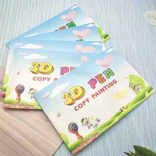 3D Pen Copy Printing Album อัลบั้มการพิมพ์สำเนาด้วยปากกา 3 มิติ 3D วาดหนังสือ Doodle Transparent Copy Board for 3D Pen 13 Pages&amp; 20 Pages