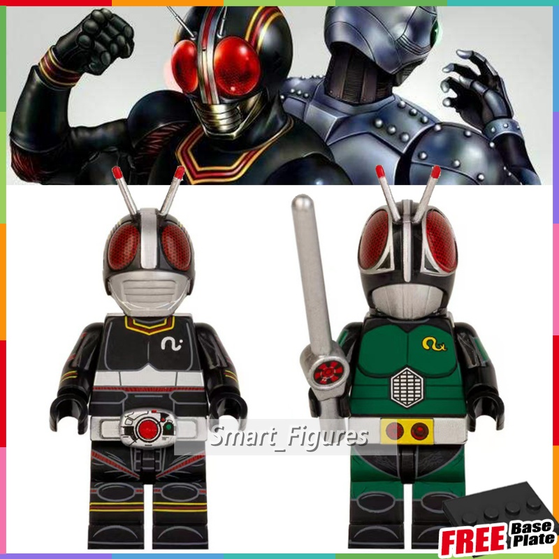 Kamen Rider Minifigures Masked Rider Black RX รถจักรยานยนต์ของเล่นของขวัญบล็อกตัวต่อมินิฟิกเกอร์ CJY666