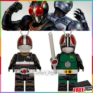 Kamen Rider Minifigures Masked Rider Black RX รถจักรยานยนต์ของเล่นของขวัญบล็อกตัวต่อมินิฟิกเกอร์ CJY666