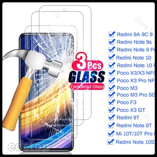 3PCS Glas Xiomi Mi 10T Poko Litte X3 X 3 M3 F3 Redmy Note 7 8 9 10 Pro Redmi Not 9S 9T 8T 9C NFC 9A 8A